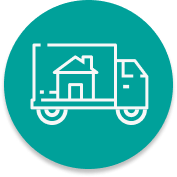 Icône de camion de déménagement
