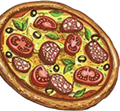 illustration de pizza